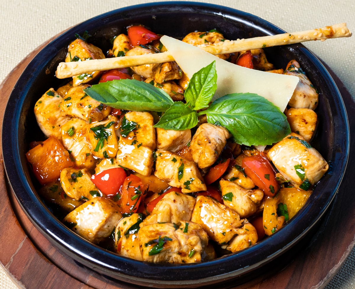 Lemon Garlic Skillet Chicken with Orzo